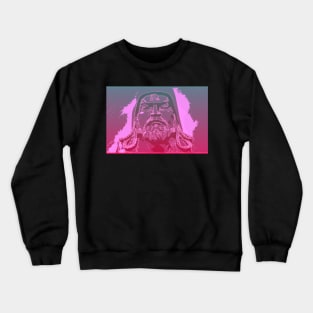 Vaporwave Genghis Khan 4219 Ulaanbaatar Crewneck Sweatshirt